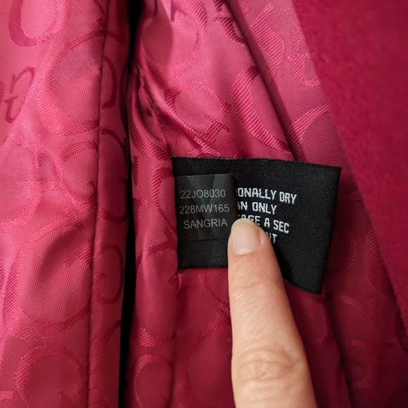 Guess Wool Long Peacoat, medium, sangria colored - Picture 4 of 13